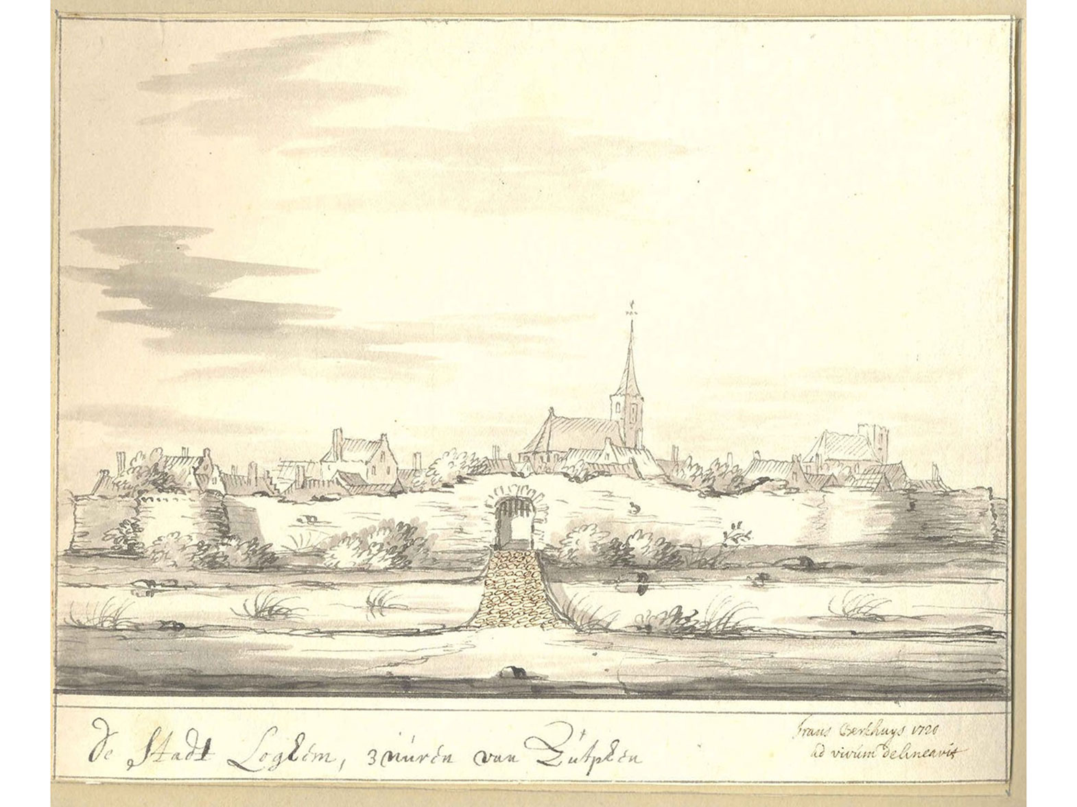 Verwaarloosde Molenpoort door Jacobus Stellingwerff 1720