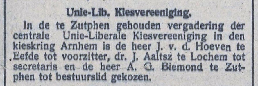 Uit de Arnhemsche Courant van 25 juni 1920