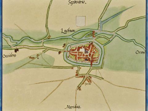 Kaart van Lochem door jacob van Deventer