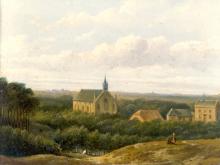 Kerk barchem vanaf de Kale berg 1860