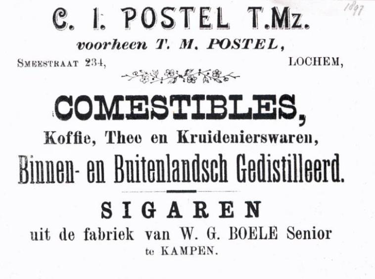 Advertentie C.I. Postel